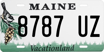 ME license plate 8787UZ