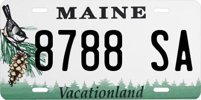 ME license plate 8788SA