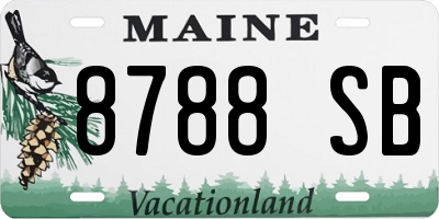 ME license plate 8788SB