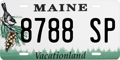 ME license plate 8788SP