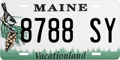 ME license plate 8788SY