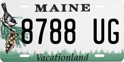 ME license plate 8788UG