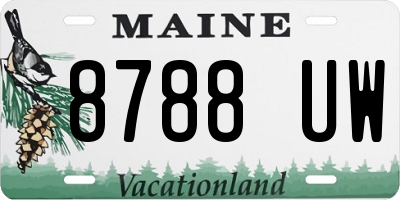 ME license plate 8788UW