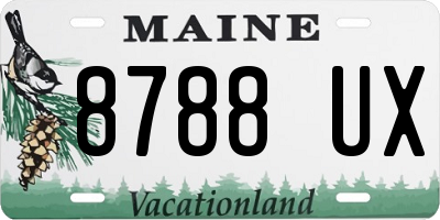 ME license plate 8788UX