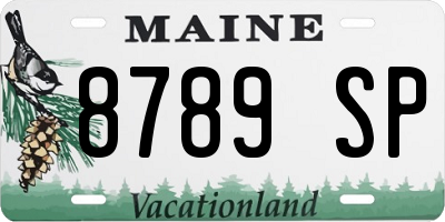 ME license plate 8789SP