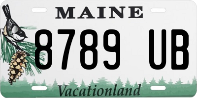 ME license plate 8789UB