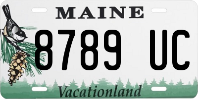 ME license plate 8789UC