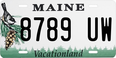 ME license plate 8789UW