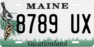 ME license plate 8789UX