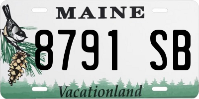 ME license plate 8791SB