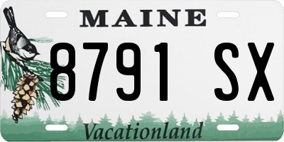 ME license plate 8791SX