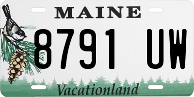 ME license plate 8791UW