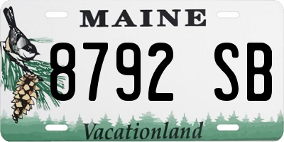 ME license plate 8792SB