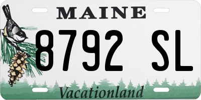 ME license plate 8792SL
