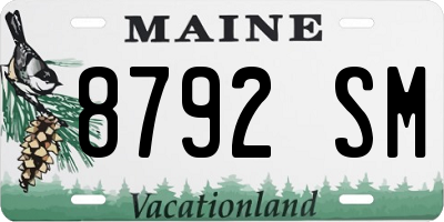 ME license plate 8792SM