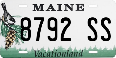ME license plate 8792SS