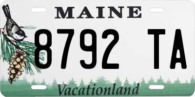 ME license plate 8792TA