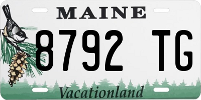 ME license plate 8792TG