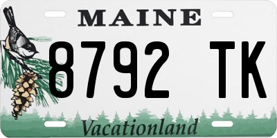 ME license plate 8792TK