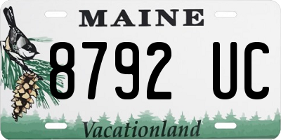ME license plate 8792UC