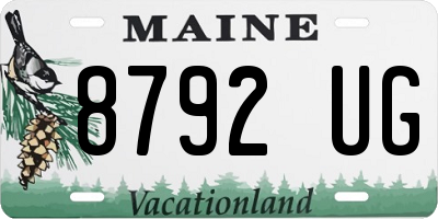 ME license plate 8792UG