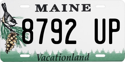 ME license plate 8792UP