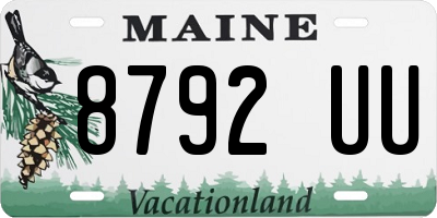 ME license plate 8792UU