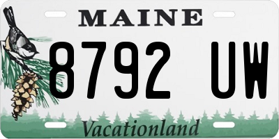 ME license plate 8792UW