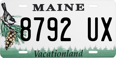 ME license plate 8792UX