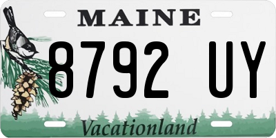 ME license plate 8792UY