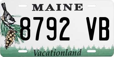 ME license plate 8792VB