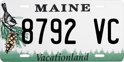 ME license plate 8792VC