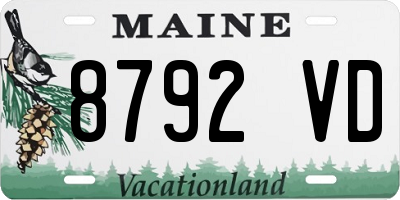 ME license plate 8792VD