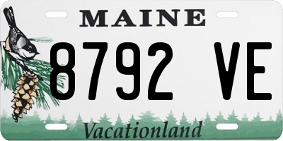 ME license plate 8792VE