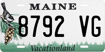 ME license plate 8792VG