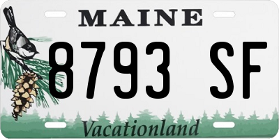 ME license plate 8793SF