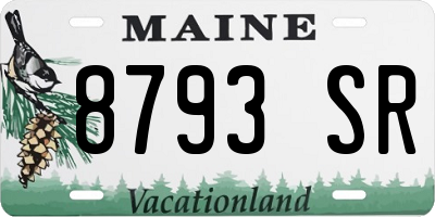 ME license plate 8793SR