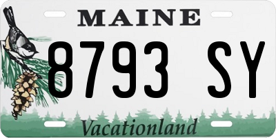 ME license plate 8793SY