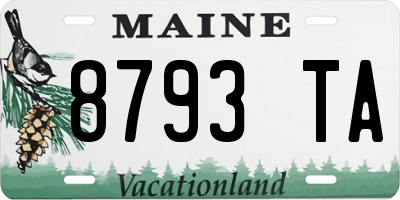 ME license plate 8793TA
