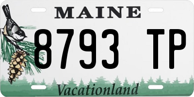 ME license plate 8793TP
