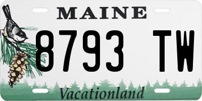 ME license plate 8793TW