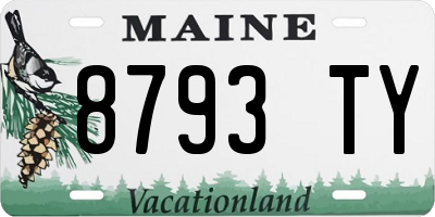 ME license plate 8793TY