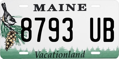 ME license plate 8793UB