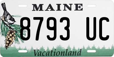 ME license plate 8793UC