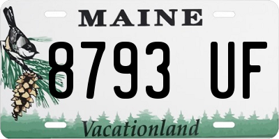 ME license plate 8793UF