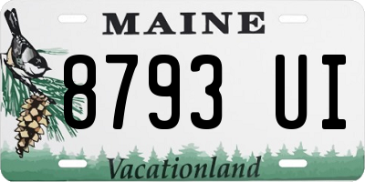ME license plate 8793UI