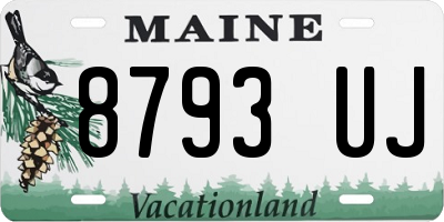 ME license plate 8793UJ