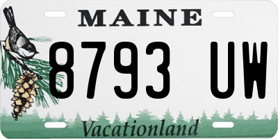 ME license plate 8793UW