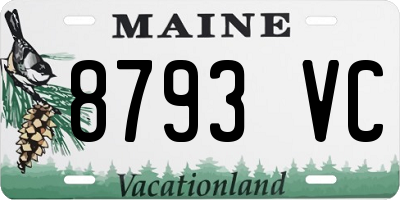 ME license plate 8793VC