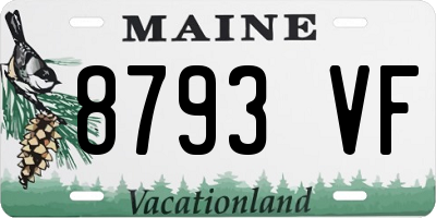 ME license plate 8793VF